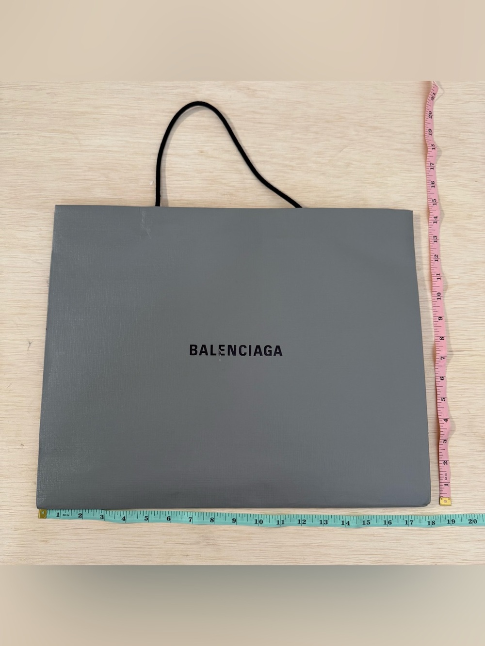 Balenciaga Gray Shopping Tote Bag with Black Handle